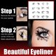 thumbnail image 1 of 2/4 pares de calcomanías para delineador de ojos, herramientas de maquillaje para fiestas de terror, reutilizables para Halloween para mujeres Tmvgtek Cuidado Belleza, 1 of 9