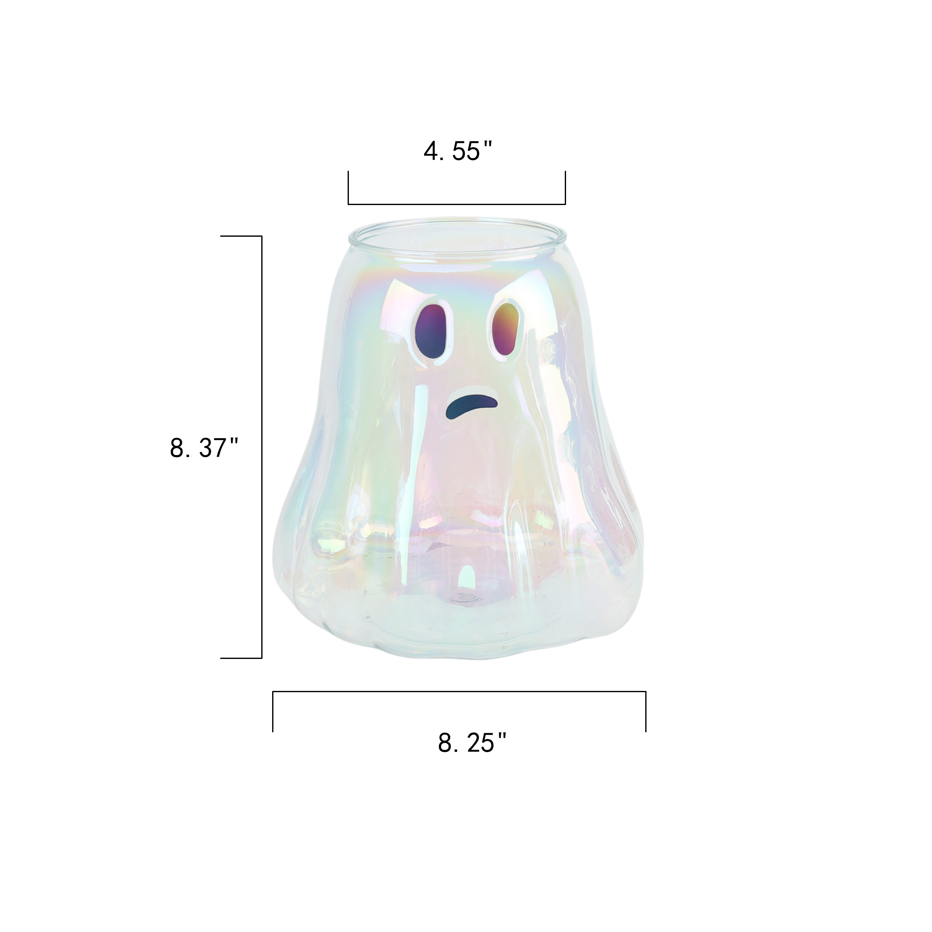 Way to Celebrate 4.5 Quart Acrylic Iridescent Ghost Bucket, White