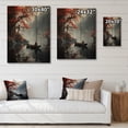 thumbnail image 4 of Designart "Fishing At The Lake Breeze III" Floral Print on Natural Pine Wood, 4 of 5