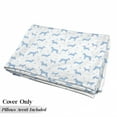 thumbnail image 5 of Dog Floor Pillow Lounger Cover, Different Type of Animals Silhouettes Along Tennis Balls Hobby Game Pets Themed, Nap Mat Printed Fabric Case for 5 Pillows, 88" x 36", Pale Blue White, by Ambesonne, 5 of 5
