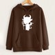 thumbnail image 4 of Sudadera estampada con capucha retro de manga larga suelta divertida vintage para mujer con mangas caídas en los hombros Pompotops gfhjh7012, 4 of 7