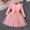 Pink, variant on Girls Tulle Dress with Bow, Princess Party Dress with Long Sleeves, Children's Bow Waist Dress for Birthday Flower Girl and Special Occasions, Age 1-8 Years Hot Pink 100