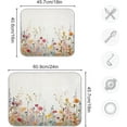 thumbnail image 3 of Dish Drying Mat Herbs Wildflowers Absorbent Dry Mats for Dishes Draining Pad for Kitchen Countertop 16" x 18", 3 of 7