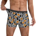thumbnail image 3 of Men's Boxer Briefs, halloween elements pumpkins Soft Comfy Mens Underwear Boxer Briefs Breathable With Widen Waist, 3 of 7