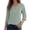 Dark Green, variant on Womens 3/4 Sleeve Tops Ladies Fashion Casual Jacquard Top Blouse Basic Tees L