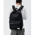 thumbnail image 3 of Título: Mochilas negras PAUBACK para instituto, chicas adolescentes. Mochila libros, viaje universidad mujeres/hombres. Portátiles 15,6, resistente al agua, ligera. Mochila casual universitaria, 3 of 3