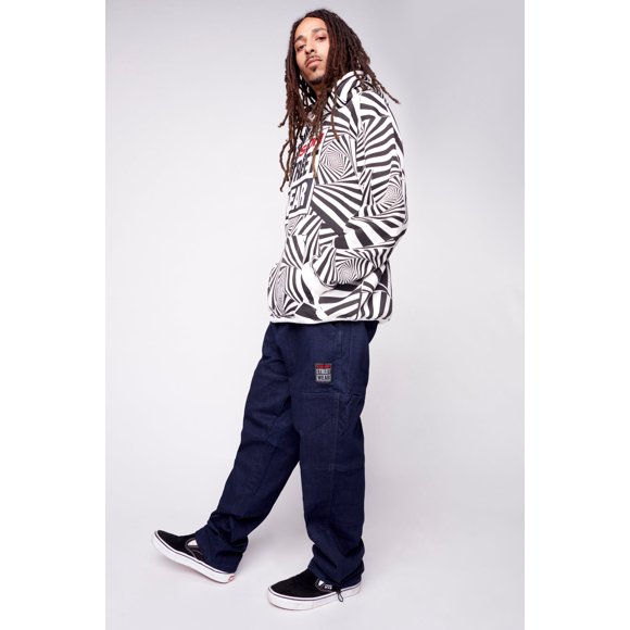 VISION STREET WEAR OLI - Straight Leg Denim With Adjustable Bottom Hem-Indigo
