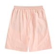 thumbnail image 3 of pstuiky Pantalones cortos casuales para hombre, Pantalones cortos casuales cómodos de moda para hombre, de color liso, con cintura elástica regular, para playa, 3 of 3