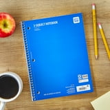 Pen + Gear College Ruled 3-Subject Spiral Notebook, Blue, 10.5" x 8 ...