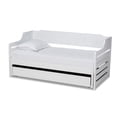 thumbnail image 2 of Baxton Studio Select Modern Wood Expandable King Daybed with Drawer White, 2 of 14