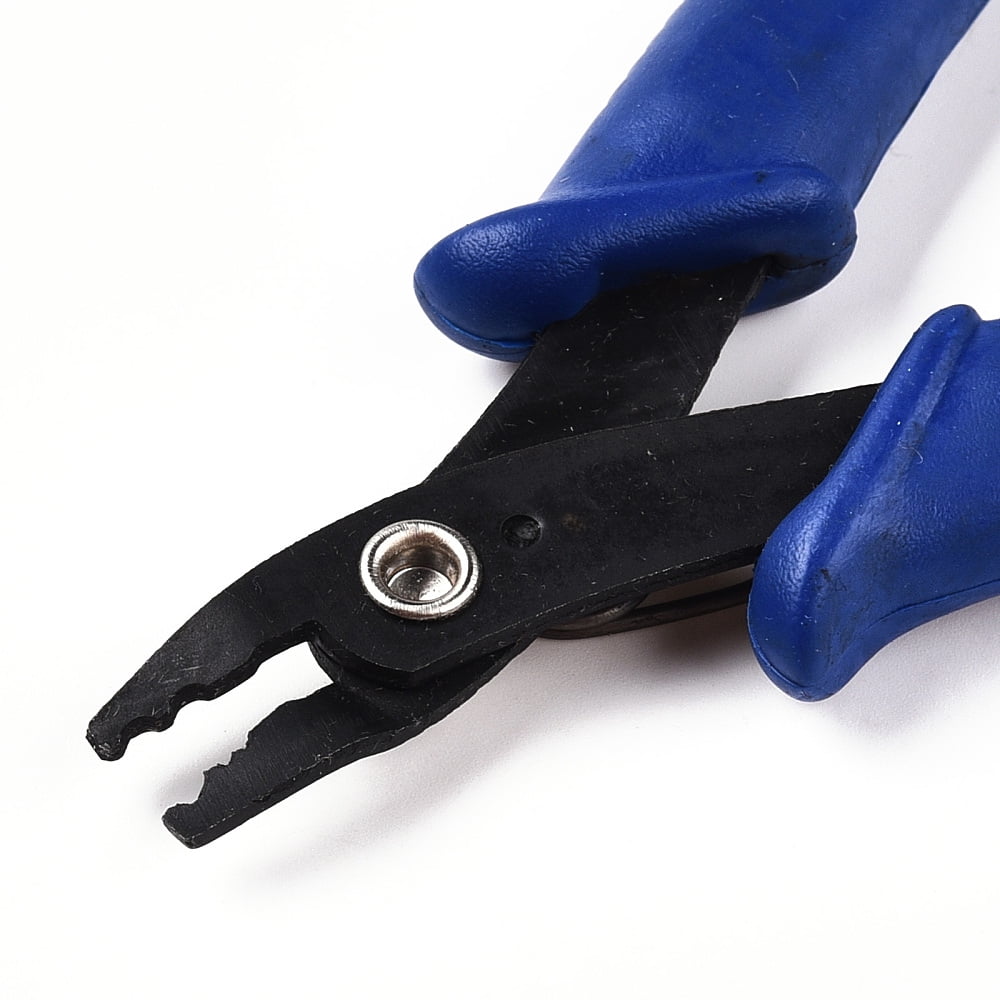 12 pc 45# Carbon Steel Jewelry Tools Crimper Pliers for Crimp Beads Dark Blue 125x80x14mm
