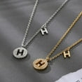 thumbnail image 2 of Pendentif Rond Initiale Couleur Argent pour Femmes A-Z Zircon Pendentif Nom Collier Bijou Cadeau, 2 of 5