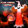thumbnail image 4 of Gymax 6FT Inflatable Halloween Ghost Party Decoration w/ Flame Lights, 4 of 9