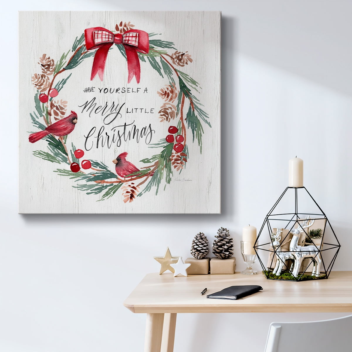 Merry Little Wreath- Gallery Wrapped Canvas