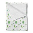 thumbnail image 2 of Green Soft Flannel Fleece Throw Blanket, Polka Dots Rounds on Green Blue Tones Geometric Retro Image, Cozy Plush for Indoor and Outdoor Use, 60" x 80", Green Fern Green, by Ambesonne, 2 of 5