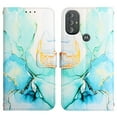 thumbnail image 2 of SaniMore Case for Motorola Moto G Power 6.5" 2022 Release, PU Leather Case Luxury Marble Wireless Charigng Hand Rope Fashion Folding Case for Girls Wome  for Motorola Moto G Power 2022, Green, 2 of 6