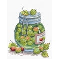 thumbnail image 1 of Counted Cross Stitch Kit Juicy Gooseberry M-205 Needlework Easy Small Green Canvas Cotton Food By MP Studia, 1 of 1