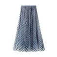thumbnail image 1 of Mialoley Point de Vague de Femmes une Ligne Jupe en Fil, Robe en Tulle Patchwork Muti-Couche Taille Haute pour le Printemps, l'Automne et l'Hiver, 1 of 6