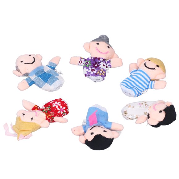 Marionetas de dedo familiares, juego de 6 marionetas de dedo, juego de marionetas de dedo, marionetas de dedo de peluche, probadas profesionalmente