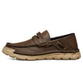 thumbnail image 2 of Men's Casual Shoes Loafers Shoes Slip-On Walking Driving Shoes Comfortable Hand Stitching Non-Slip Loafer Shoes Moccasins Classic Brown 7, 2 of 7
