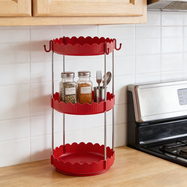 Cup Organizer Rack Kitchen Countertop Storage Shelf, 3 Tier Detachable Mug Holder Stand with Drain Tray, Plastic Cup Drying Rack for Coffee Pod Tea Set, Space Saving Vertical Kitchen Organizer
