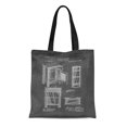 thumbnail image 1 of JSDART Sac Fourre-Tout en Toile Armoire Tableau Noir Verni Sac Réutilisable Épaule Courses, 1 of 1