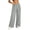 Gray, variant on Women's Lace Up Criss Cross Detail Casual Sweatpants Elastic Drawstring Waist Wide Leg Jogger Pants with Pocket Fall Fashion Y2K Outfit Red