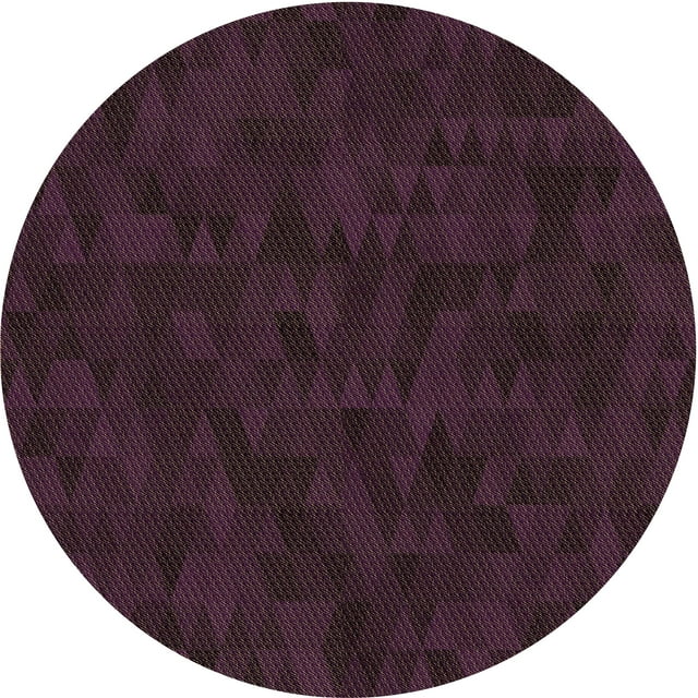 Ahgly Company Tapis Rond Lavable en Machine Intérieur Transitionnel Lys Violet, 6 Pieds Rond