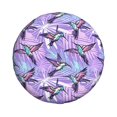 thumbnail image 4 of Spare Tire Cover, Abstract Hummingbird Purple Wheel Cover Tire Covers For Trailers Car Truck Camper Universal Tire Covering Fits Diameter14"-17", 4 of 4