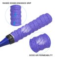 thumbnail image 5 of Tennis Badminton Racket Overgrip Anti Skid Sweatband Racquet Grip with Raised Ridges, Purple 5 Pack, 5 of 6