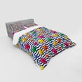 thumbnail image 3 of Ambesonne Nautical Bedding Set 3 Pcs, 3D Stars Wavy Stripes, Twin, Multicolor, 3 of 3