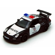 2010 Porsche 911 GT3 RS Police, Black - Kinsmart 5352DP - 1/36 scale Diecast Model Toy Car (Brand New, but NOT IN BOX)