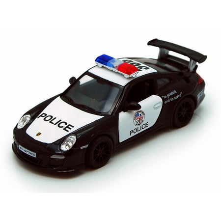 2010 Porsche 911 GT3 RS Police, Black - Kinsmart 5352DP - 1/36 scale Diecast Model Toy Car (Brand New, but NOT IN BOX)