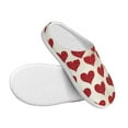 thumbnail image 3 of Daiia Love Print Women’s Fuzzy Slippers Memory Foam Lightweight House Shoes Cozy Loafer Flannel House Shoes-37/38, 3 of 7