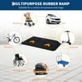 thumbnail image 4 of Mescukay 3" Rise Rubber Threshold Ramp for Doorway, 33000 LBS Heavy Duty Door Ramp with Non-Slip Textured Surface, Portable Driveway Curb Ramp for Wheelchair Scooter, 4 of 9