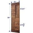 36in X 84in S Series DIY Solid Wood Interior Sliding Barn Door Slab