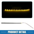 thumbnail image 5 of Unique Bargains 12V 15 LED Strip Light Flexible 30cm Car Interior Decoration Lamp Yellow (Set of 8), 5 of 6