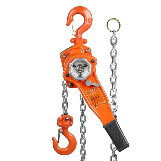 Polipasto manual con cadena VEVOR, 3/4 toneladas, 750 kg, 10 m, G80, acero