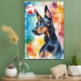 thumbnail image 2 of Doberman Pinscher Dog Canvas Volleyball Stretched Canvas Size 8x12 – Funny Doberman Pinscher Dog Canvas Wall Decor, Funny Dog Wall Art for Volleyball Room, 2 of 5