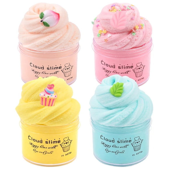 Kit de slime MOSHRERUHUA de 4 unidades, juguete DIY para aliviar el estrés