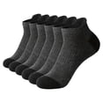 thumbnail image 2 of Helii Men's Athletic Quarter Socks 6 Pairs Ankle Basketball Socks Breathable Moisture Wicking Short Socks Cushioned Crew Length for Sports Workout Running Casual Outdoor Men Size 9-11, 2 of 3