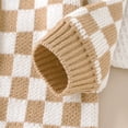 thumbnail image 5 of Baby Sweater Knit Infant Kid Clothing Tops Long Sleeve Autumn Newborn Girl Boy Tops Fashion Plaid Cardigan Warm 0-18M Outerwear, 5 of 5