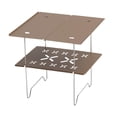 thumbnail image 4 of colaxi Folding Table Camping Table Lightweight Desk Camping Furniture Steel Small Tea Table Outdoor Table for BBQ Backpacking Picnic Khaki, 4 of 10