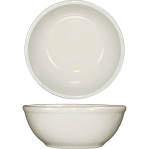 International Tableware Rolled Edge Stoneware Round Nappie/Oatmeal Bowl American White, 12.50 oz. | 36/Case