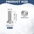 thumbnail image 2 of Uxcell M5x16-0.8mm Pan Head Machine Screws, Phillips Drive for Computers, 50 Pcs, 2 of 7