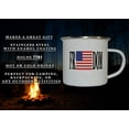 thumbnail image 3 of USA Freedom Flag Camp Mug Enamel Camping Coffee Cup Gift For Military Veteran or Patriotic American, 3 of 6
