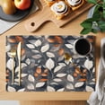 thumbnail image 2 of Botanical Leaves Placemats Set of 12 Farmhouse Vintage Leaf Plants Branches Place Mats Indoor Wipeable Table Mats Washable Cloth Dining Table Placemats for Kitchen Holiday Party Home Decor 13x19 Inch, 2 of 9