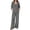 Gray, variant on Zeijnsda Womens 2 Pieces Sets Thin Relaxed Solid Color Lounge Sets V-Neck Long Sleeve Tops and Straight-leg Pockets Trousers Daily Leisure Sets