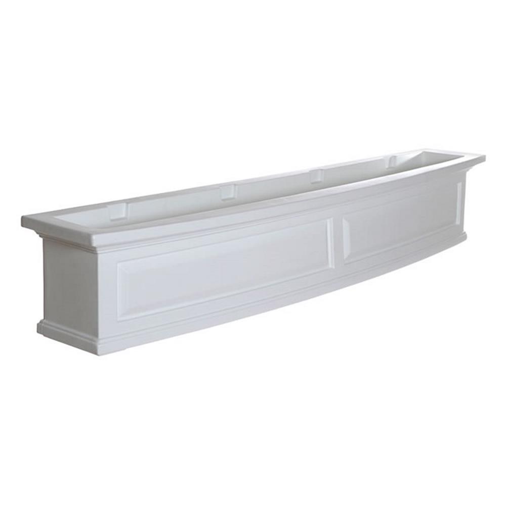 Pemberley Row Plastic White Window Box Weatherproof 60"