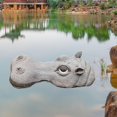 thumbnail image 3 of Floating Hippo Ornaments Float Hippo Head Animals Statue for Pond Gray, 3 of 8